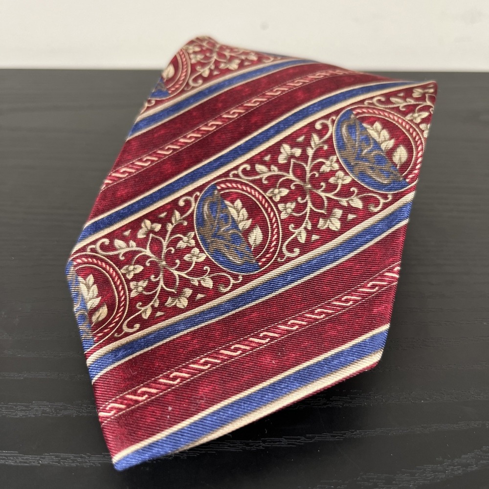Bill Blass Mens Red & Blue Silk 58in. Neck‎ Tie